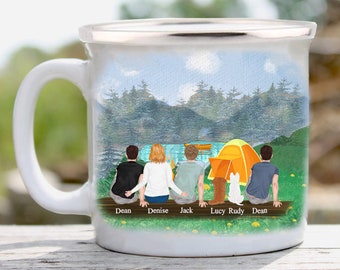 Personalized Family Campfire Mug: Outdoorsy Camping Trip Gift