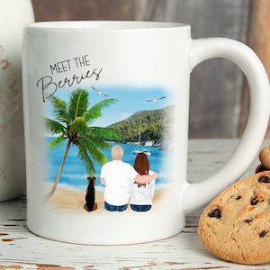 Cartoon Family Portrait, Custom family mug, custom family print, family portrait illustration, family portrait illustration frame family mug