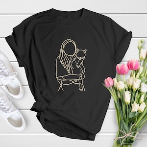 Op maat geborduurd portret van foto Shirt, cadeau koppels, jubilea, vrijgezellenfeesten, geborduurd t-shirt, zeer fijne tekeningen, zeer fijne tekeningen, perfecte gif