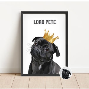 Dibujo animado de mascota, regalo para mamá perruna, regalo especial, retrato artístico, retrato animado personalizado, retrato de mascota para amantes de los perros, arte, arte digital, regalo único