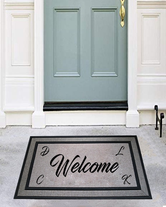 Custom Welcome Front Door Mat Personalized House Door Mats Etsy