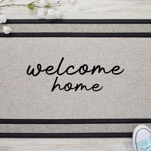 Monogram custom family last name doormat welcome mat - 18&quot;x30&quot;, Personalized wedding housewarming gift