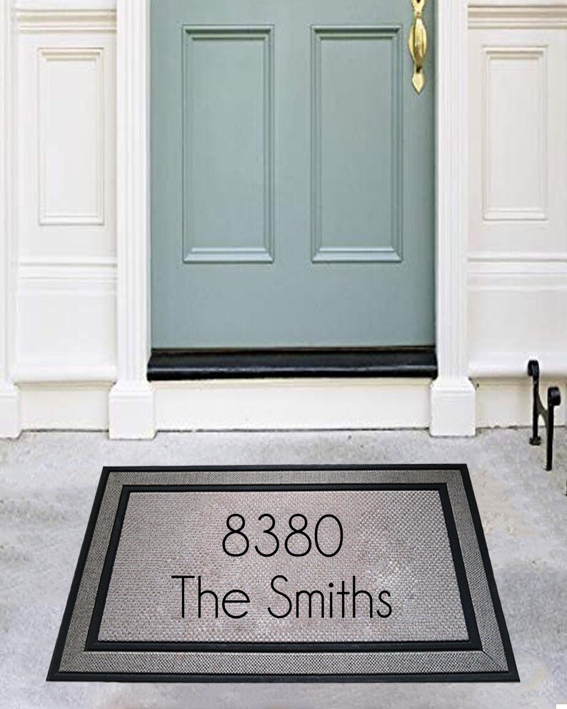 Custom Last Name Door Mat Doormat Welcome Mat Door Etsy
