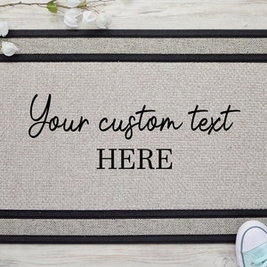 Custom Family Name Doormat, Personalized Welcome Mat (18&quot;x30&quot;)