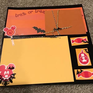 Disney Fall Halloween Premade 12x12 Page Layout - TWO PAGE LAYOUT