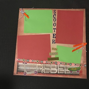 SCOOTER - Scooting Around  - Premade 12x12 Page Layout - 2  PAGE LAYOUT