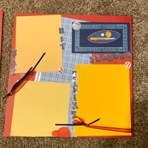 Baseball- Play Ball Premade 12x12 Page Layout - TWO PAGE LAYOUT