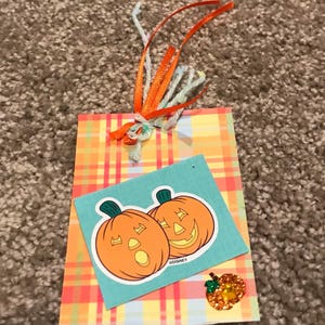 Fall  or Halloween Embellishments Set of 5 for Scrapbooking or Gift Tagging