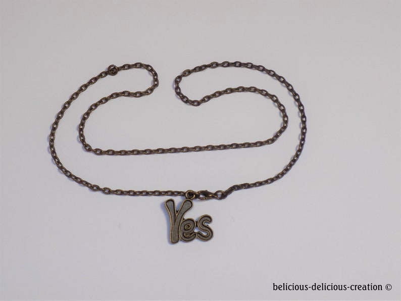 Antique Bronze Pendant Necklace 50cm Long Belicious Delicious Creation Yes Pattern Original Necklace Man Yes Necklaces Jewelry Valresa Com
