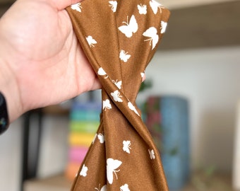 Take Flight Twirl Headband | Boho Wide Headband | Butterfly Fabric Headband
