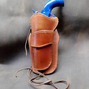 Western Leather Cowboy Holster Colt SSA, Colt Python, Peacemaker Clone gp100 single action revolver image 2