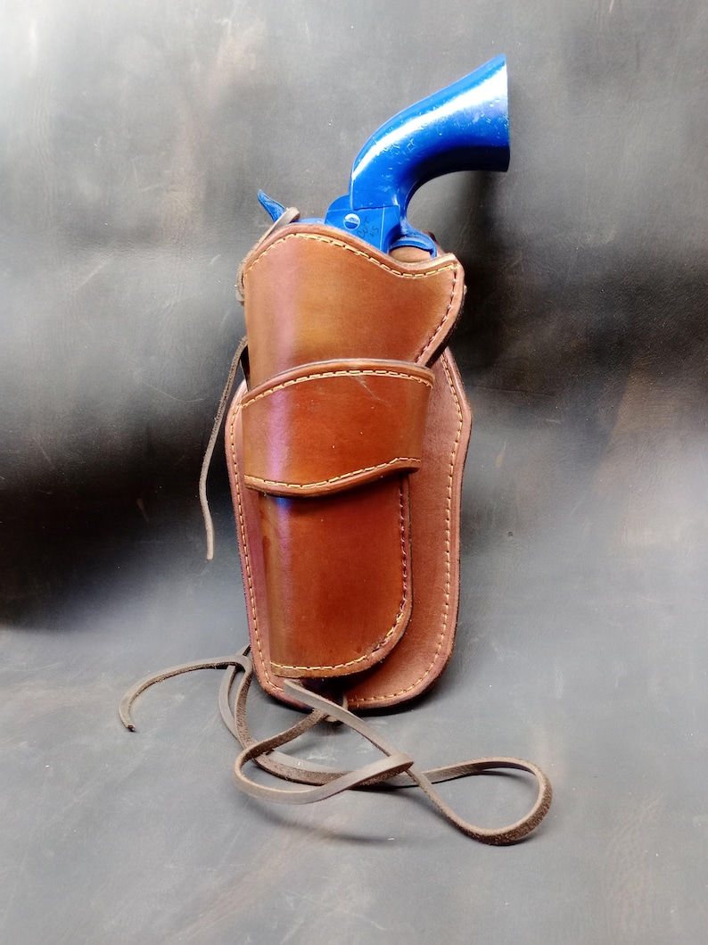 Western Leather Cowboy Holster Colt SSA, Colt Python, Peacemaker Clone gp100 single action revolver image 2