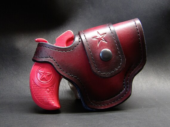 USA Made Bond Arms Derringer Holster – Leather, OWB, Fits 3.5" Barrels, Right Hand