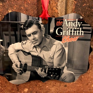 The Andy Griffith Show Aluminum Christmas Ornament Andy Taylor Playing Guitar