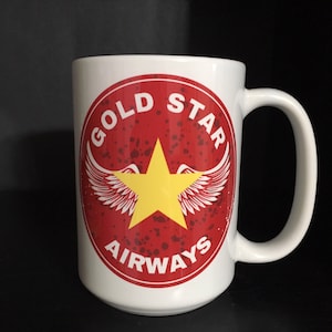 Nightmare At 20,000 Feet - Gold Star Airways - 15 oz Ceramic Mug - Inspired By The Twilight Zone