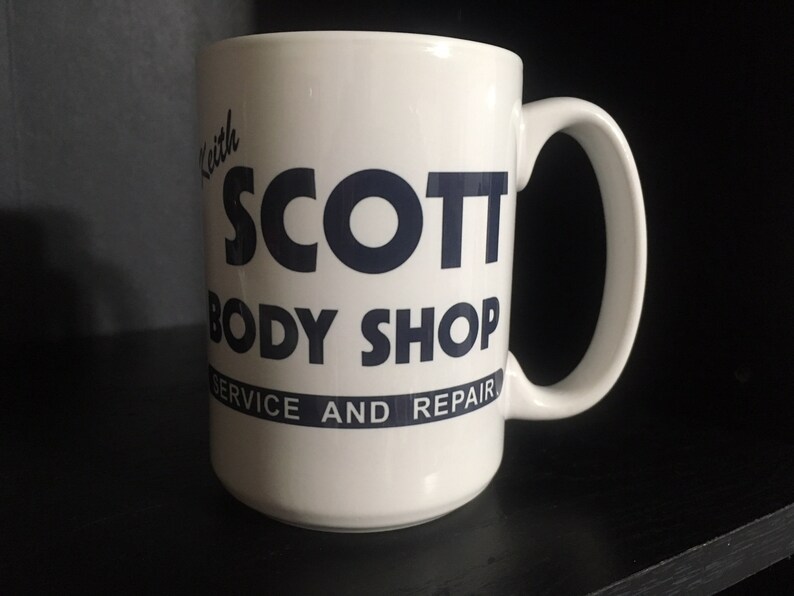 Keith Scott Body Shop Service And Repair 15 Oz Ceramic Mug One Tree hill image 1
