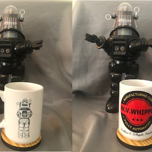 Twilight Zone Inspired The Brain Center At Whipple&#39;s Ceramic 15oz Mug Robby Robot