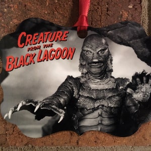 The Creature From The Black Lagoon Benelux Style Christmas / Halloween Aluminum Ornament