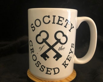 The Society Of The Crossed Keys - Grand Budapest Hotel - 15 Ounce Ceramic Mug