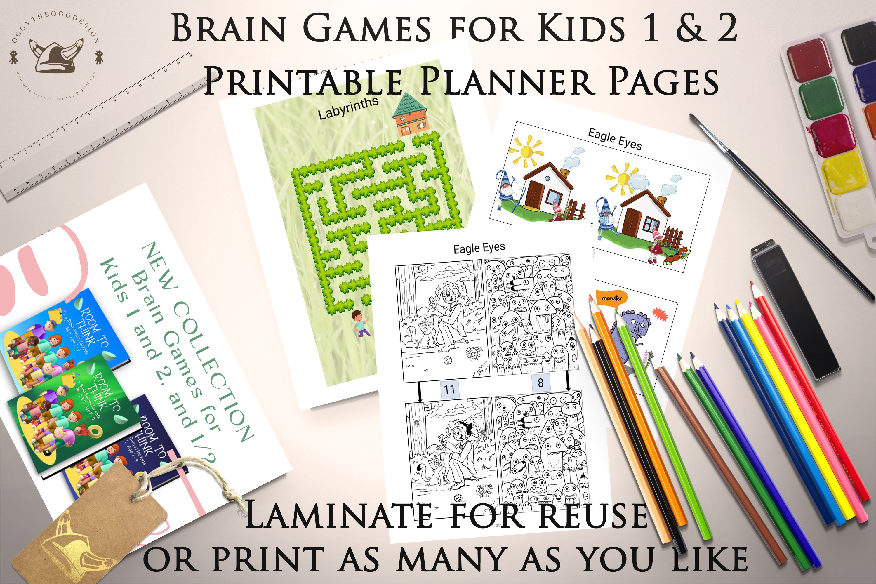 PRINTABLE Activities for Kids 7, Downloadable Book With Printable Brain ...