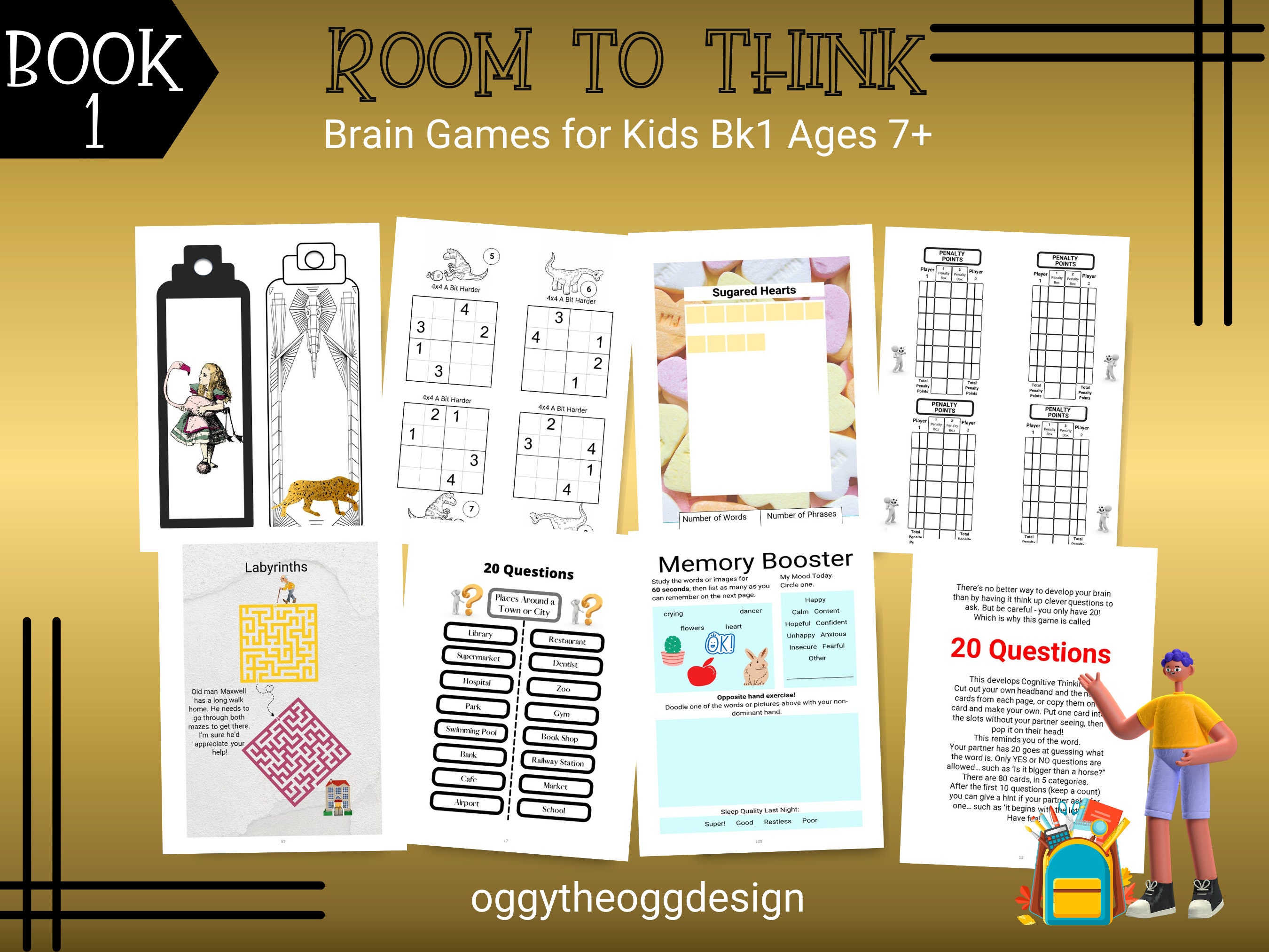 PRINTABLE Activities for Kids 7+, Downloadable Book With Printable ...
