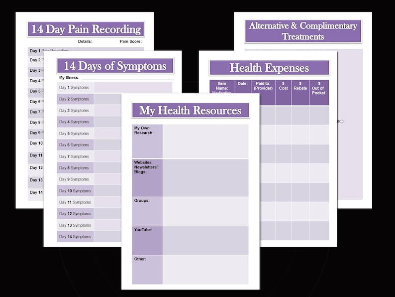 Printable Medical Planner TRACK, ORGANISE, PLAN all your health care needs from Chronic Illness to wellness. image 7