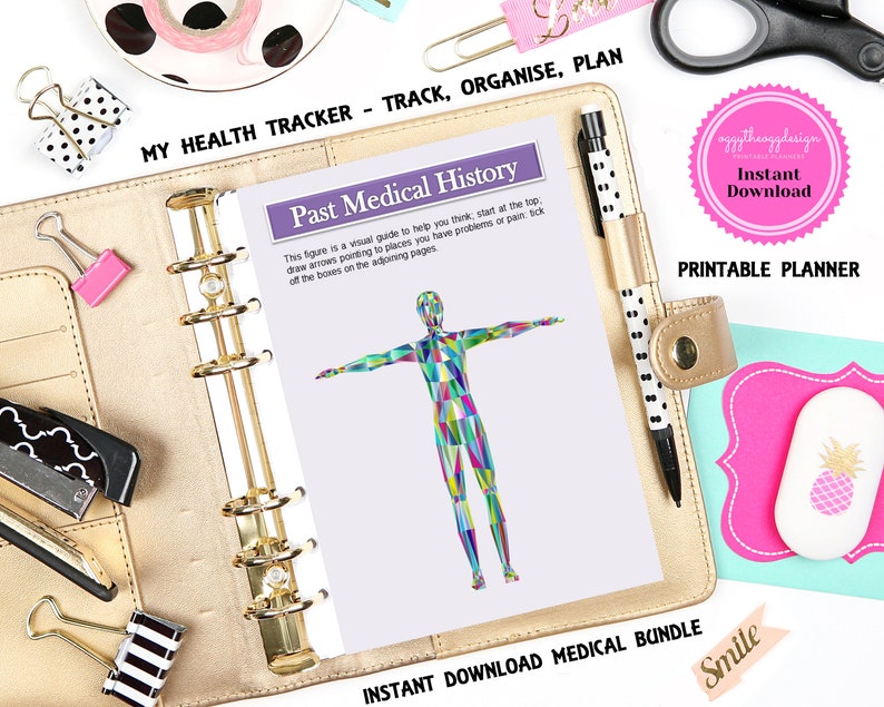 Printable Medical Planner TRACK, ORGANISE, PLAN all your health care needs from Chronic Illness to wellness. image 1