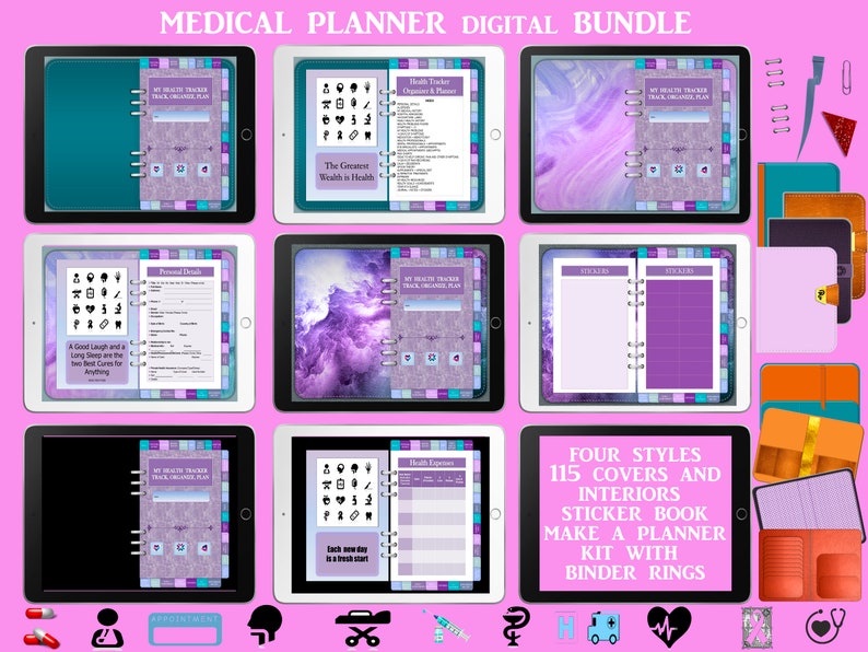 Printable Medical Planner TRACK, ORGANISE, PLAN all your health care needs from Chronic Illness to wellness. image 10