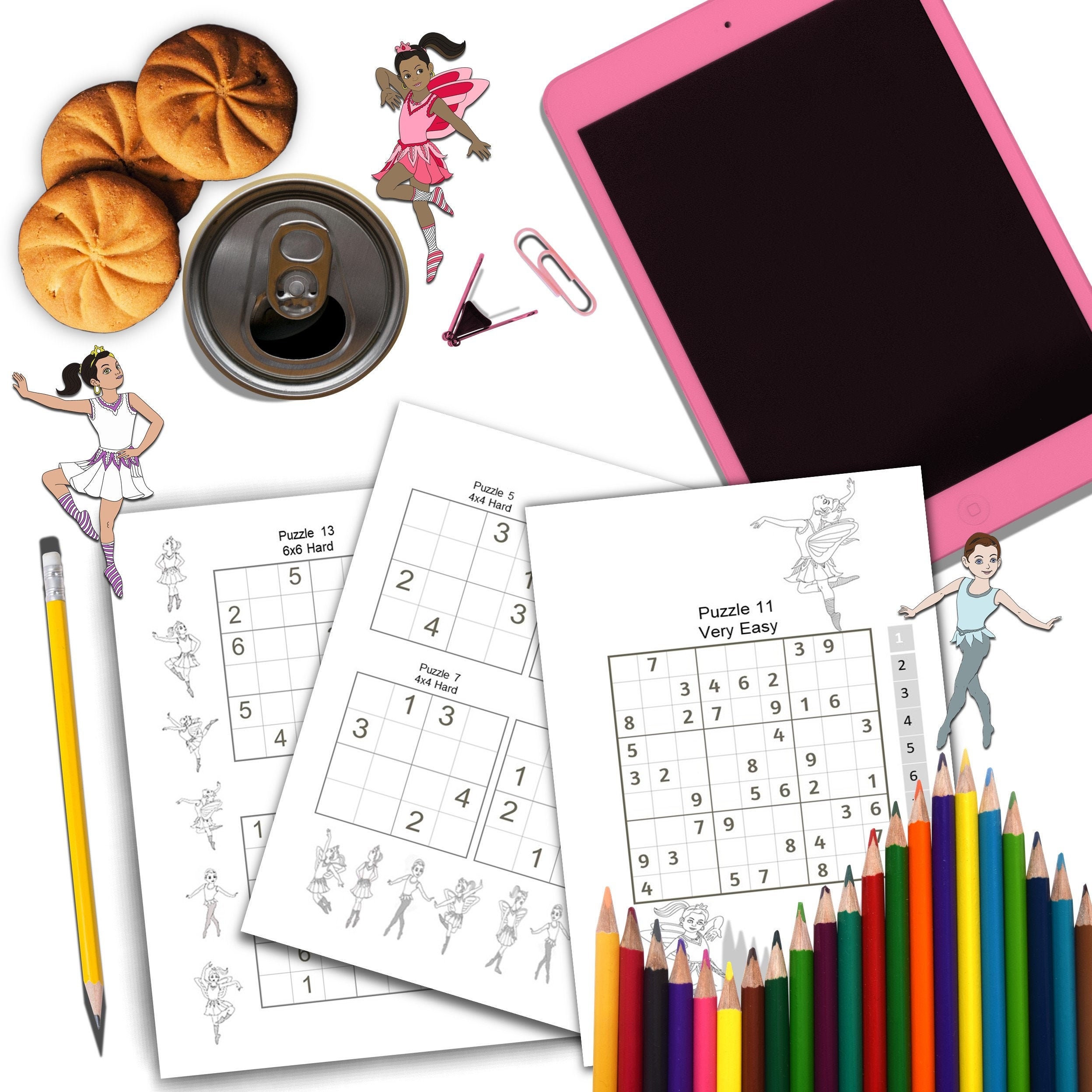 printable sudoku for kids instant digital download fun etsy