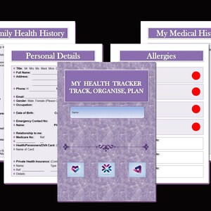 Printable Medical Planner TRACK, ORGANISE, PLAN all your health care needs from Chronic Illness to wellness. image 3