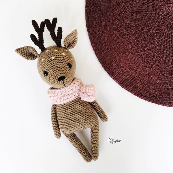 Flora the Fawn Amigurumi crochet deer PATTERN ONLY PDF (English, Deutsch, Español, Français)