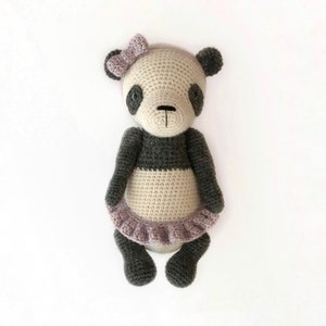 Aimee the Panda Amigurumi crochet PATTERN ONLY handmade Panda PDF in English, Deutsch, Español