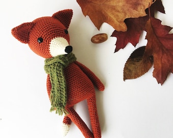 Finnley the Fox Amigurumi crochet PATTERN ONLY  PDF in English, Deutsch, Espanol, Français
