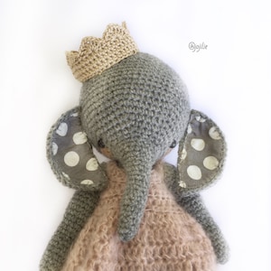 Lily the Elephant Princess Amigurumi gehaakt PATROON ALLEEN handgemaakte olifant PDF in Englisch, Español afbeelding 4