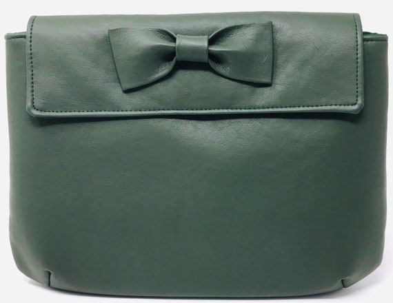 forest green clutch bag
