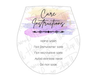 Wash Instructions, Care Card Instructions, Print 'n Cut JPG / PNG Only ...