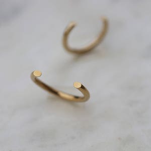 Minimalist gold filled open ring image 1