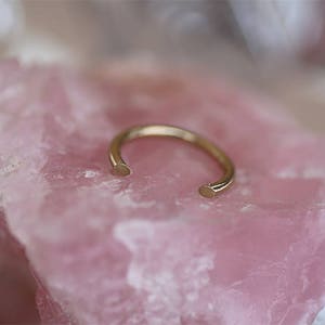 Minimalist gold filled open ring image 8