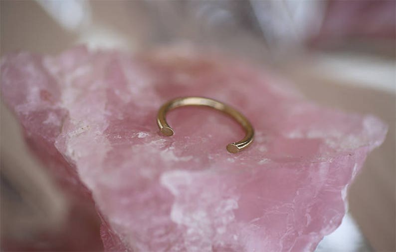 Minimalist gold filled open ring image 8