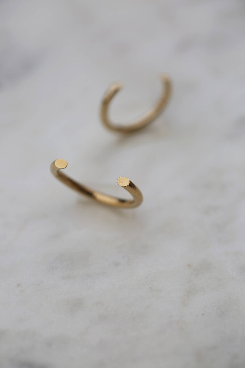 Minimalist gold filled open ring image 1