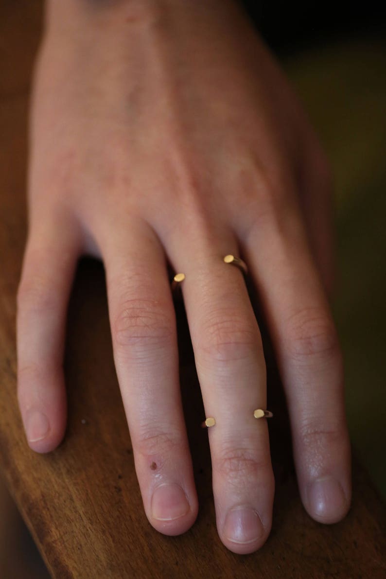 Minimalist gold filled open ring image 9