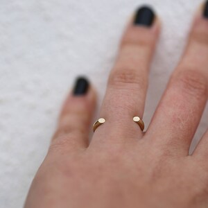 Minimalist gold filled open ring image 2