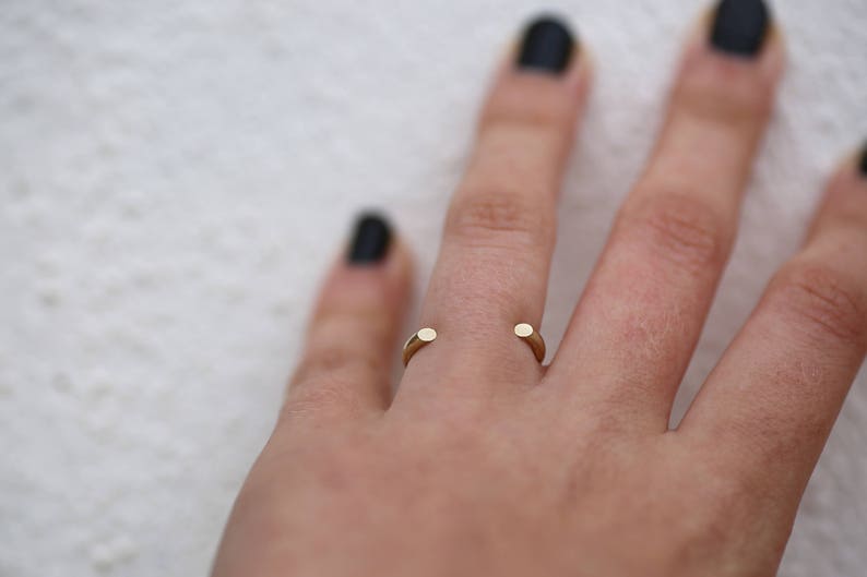 Minimalist gold filled open ring image 2