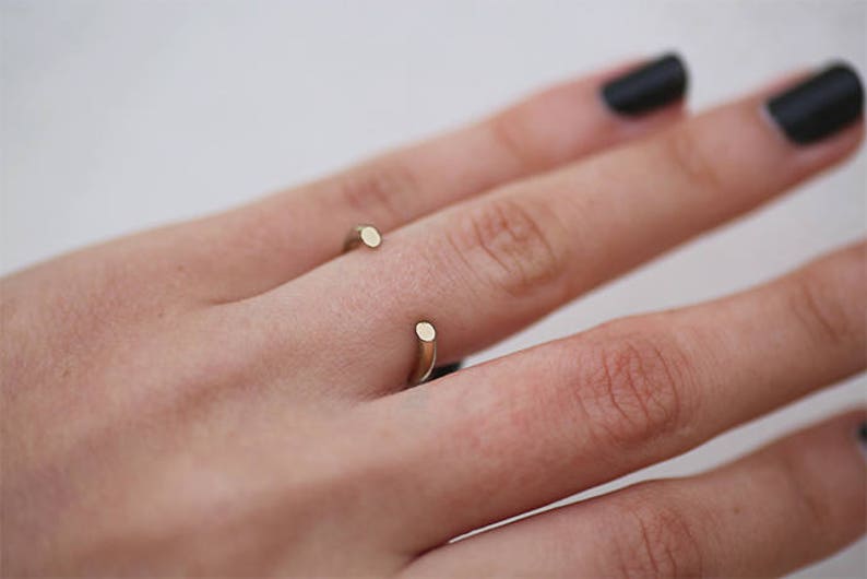 Minimalist gold filled open ring image 6