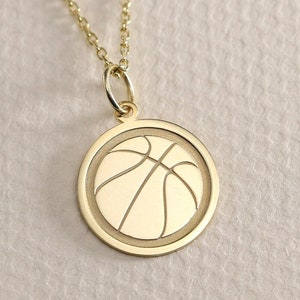 14k White Gold Personalized Volleyball Pendant - Custom Name & Number Charm, Beach Volleyball Jewelry Gift - View #9