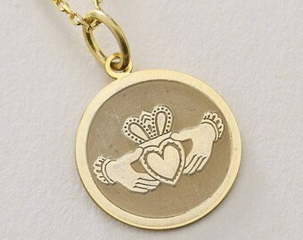 Gold Solid 14K Real Gold Heart Tiny Dainty Pendant Necklace , Best Birthday Gift for Women , Heart Necklace Gold , Minimalist Heart Necklace