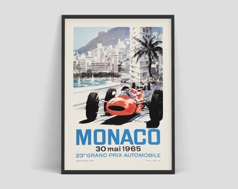 Hot Vintage 1936 Monaco Grand Prix Motor Racing Silk Poster 13x20 24x36 inches