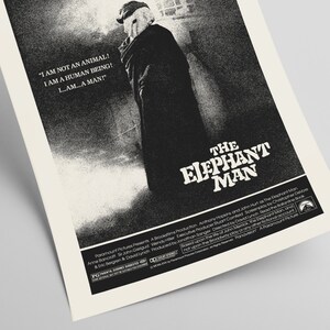 the elephant man CLASSIC B//W MOVIE POSTER anthony hopkins 1980 DRAMA 24X36