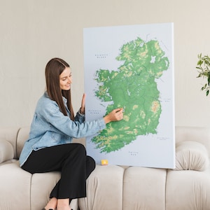 Irland Karte mit Nationalparks, Pinnable Landkarte, Landkarte, um die besuchten Orte anzuzeigen, detaillierte Karte mit den Grafschaften