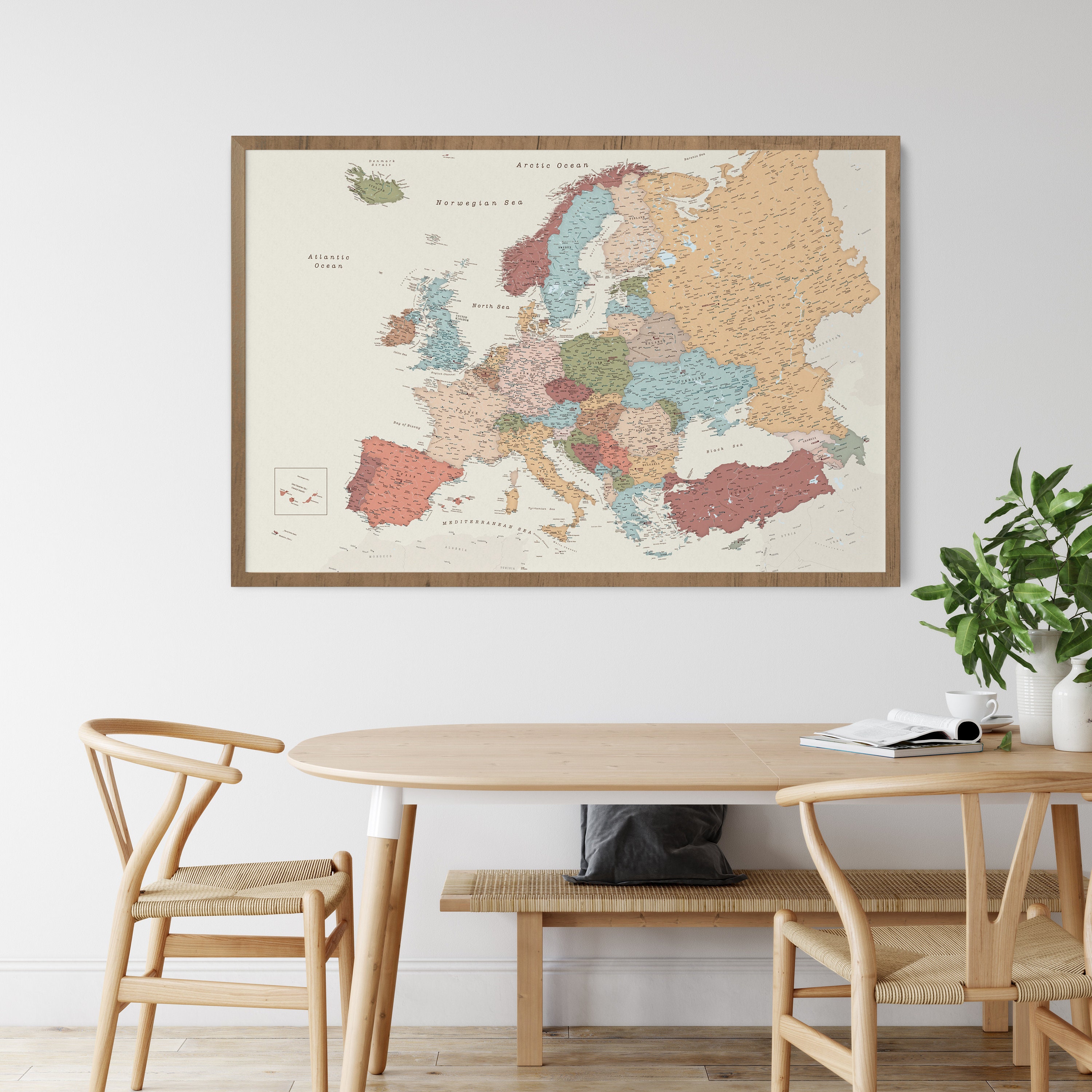 Europe Continent Map With Countries and Capitals - Europe Travel Map ...